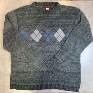 Vintage Hunt Club Crewneck Argyle  Knitted Sweater, Size L